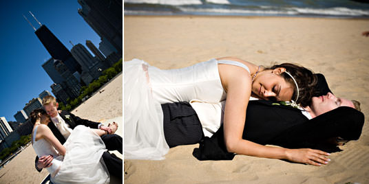 You can really stamp your style on a beach outdoor Chicago wedding
